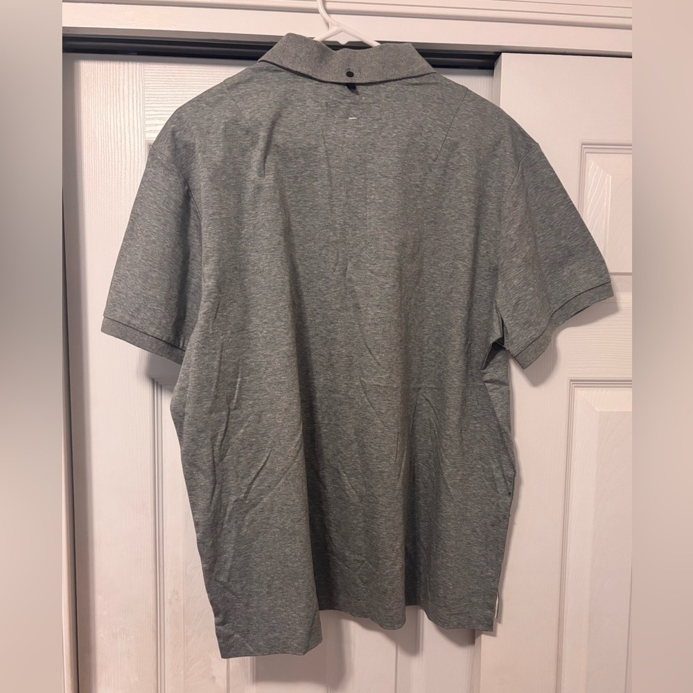 Rag and Bone Heather Gray Short Sleeve Interlock Polo Men's Size XXL - Picture 2 of 6